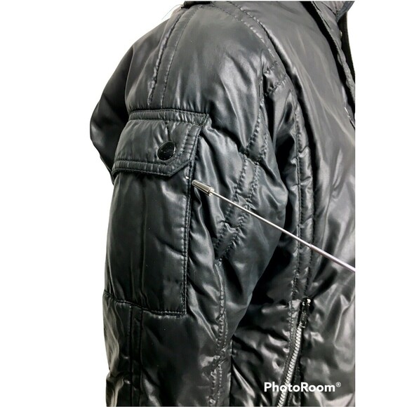 Vintage 80s MVP Blue Streak Men's Black Racing Cafe Bomber Jacket Size Small - Picture 10 of 12